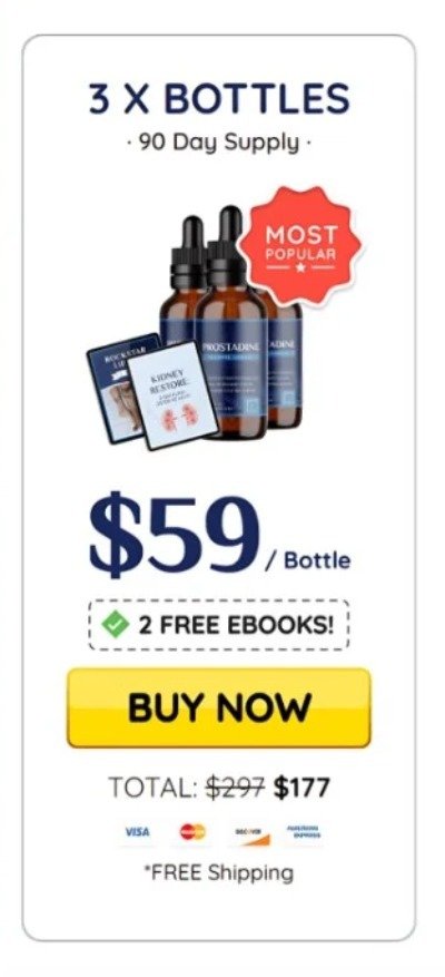 Prostadine 3 bottle package and savings