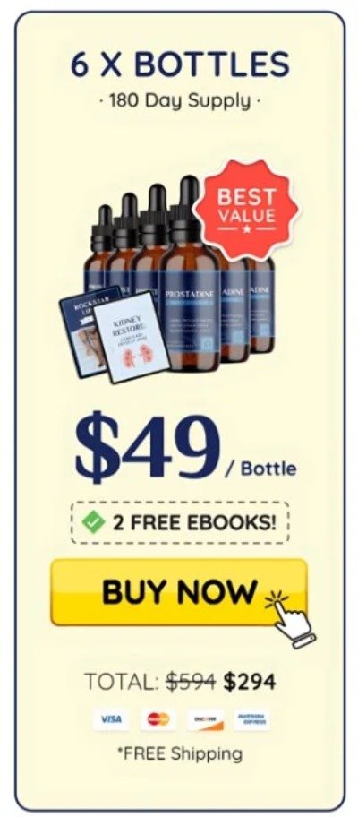 Prostadine 6 bottle package price